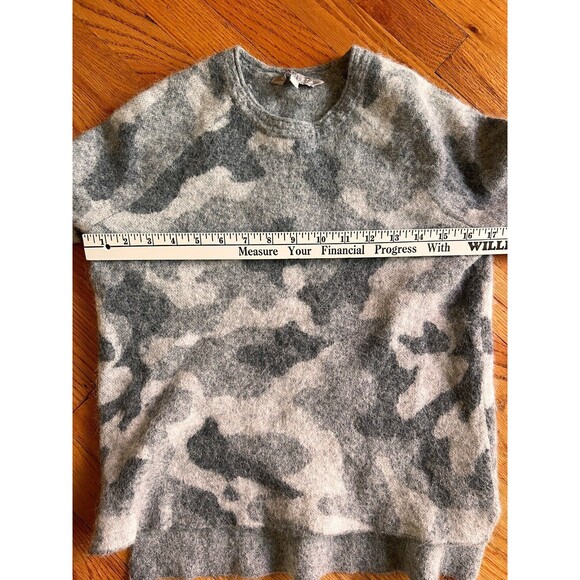 Athleta Women's Gray Alpaca Merino Wool Undercover Camo Pullover Sweater Small - Picture 6 of 7
